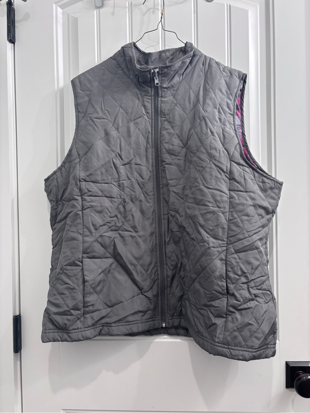 Lee Quilted Sleeveless Vest - Gray